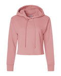 Next Level 9384 Women's Laguna Sueded Raw Edge Crop Hoodie Sweatshirt