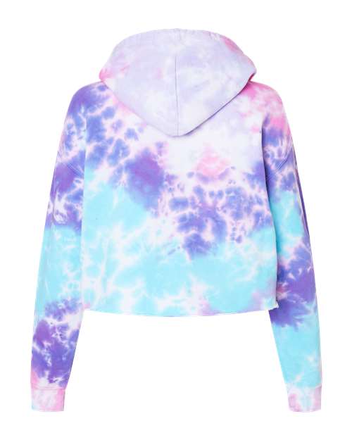 Colortone 8333 Women's Tie-Dyed Crop Hooded Sweatshirt