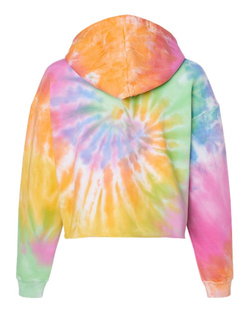 Colortone 8333 Women's Tie-Dyed Crop Hooded Sweatshirt