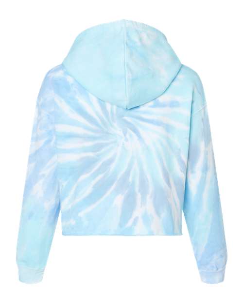 Colortone 8333 Women's Tie-Dyed Crop Hooded Sweatshirt