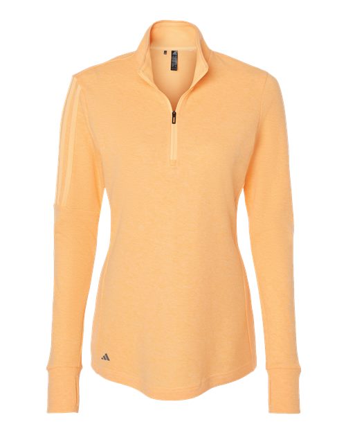 Adidas A555 Women's 3-Stripes Quarter-Zip Sweater Pullover