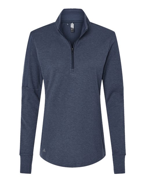 Adidas A555 Women's 3-Stripes Quarter-Zip Sweater Pullover