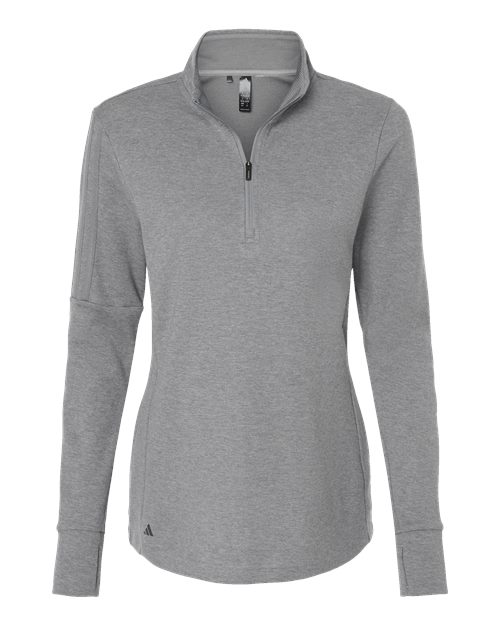 Adidas A555 Women's 3-Stripes Quarter-Zip Sweater Pullover