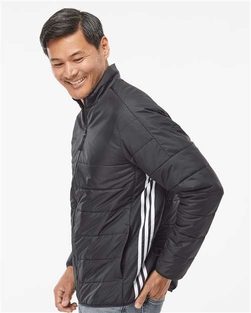 Adidas A570 Men's 3-Stripes Puffer Full-Zip Jacket