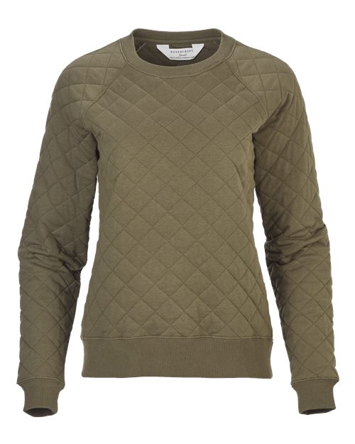 Boxercraft R08 Women's Quilted Crewneck Pullover