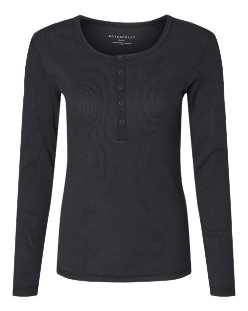 Boxercraft BW2402 Women's Harper Long Sleeve Henley