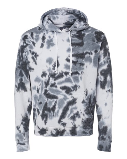 J. America 8861 Men's Tie-Dyed Fleece Hooded Sweatshirt