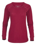 Boxercraft BW3166 Women's Solid Preppy Patch Long Sleeve T-Shirt