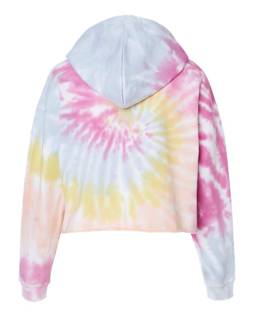 Colortone 8333 Women's Tie-Dyed Crop Hooded Sweatshirt