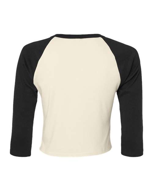 BELLA + CANVAS 1200 Women's Micro Rib Three-Quarter Raglan Sleeve Baby Tee
