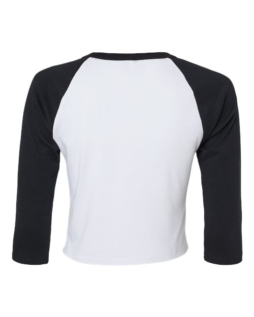 BELLA + CANVAS 1200 Women's Micro Rib Three-Quarter Raglan Sleeve Baby Tee