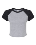 BELLA + CANVAS 1201 Women's Micro Rib Raglan Baby Tee