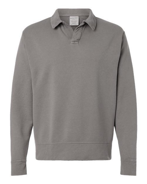 ComfortWash by Hanes GDH490 Unisex Garment-Dyed Polo Collar Sweatshirt