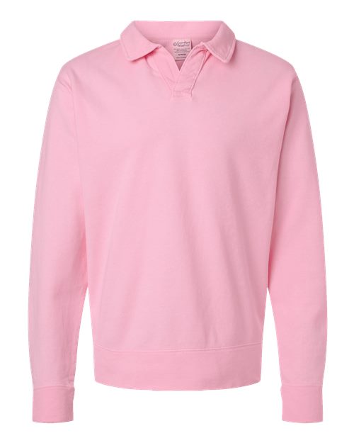 ComfortWash by Hanes GDH490 Unisex Garment-Dyed Polo Collar Sweatshirt