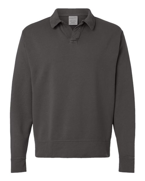 ComfortWash by Hanes GDH490 Unisex Garment-Dyed Polo Collar Sweatshirt