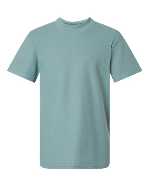 American Apparel 1PQ Unisex Pique Mock Neck Tee