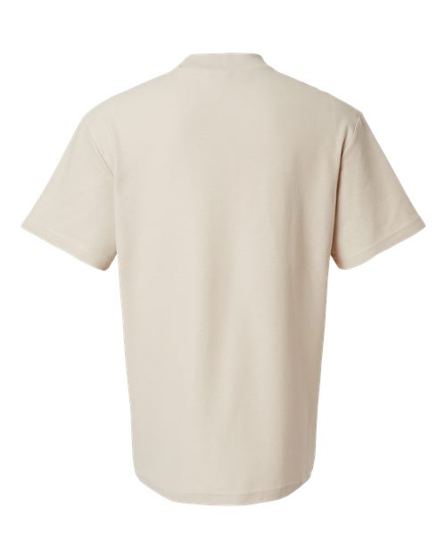 American Apparel 1PQ Unisex Pique Mock Neck Tee