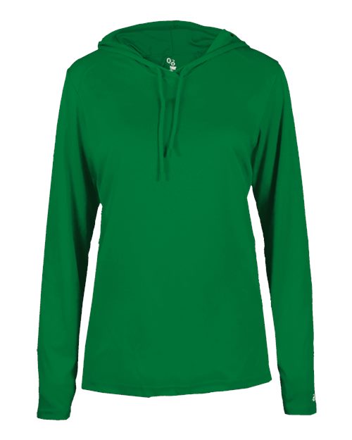 Badger 4165 Women's B-Core Hooded Long Sleeve T-Shirt