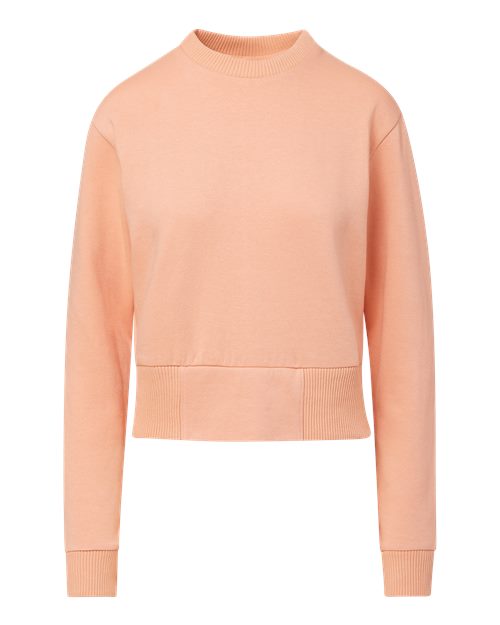 MV Sport W22106 Women's Romi Cloud Fleece Crop Crewneck Sweatshirt