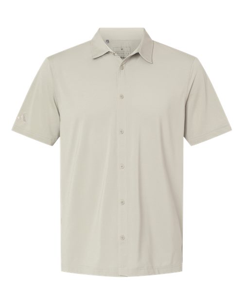 Adidas A595 Men's Full Button Down Short Sleeve Shirt