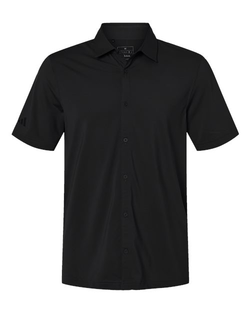 Adidas A595 Men's Full Button Down Short Sleeve Shirt