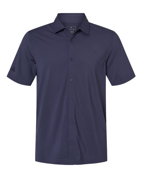 Adidas A595 Men's Full Button Down Short Sleeve Shirt