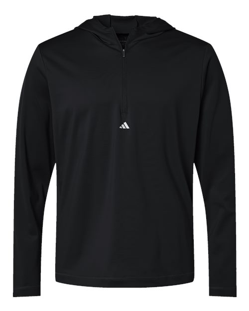 Adidas A596 Men's Lightweight Quarter-Zip Hooded Pullover