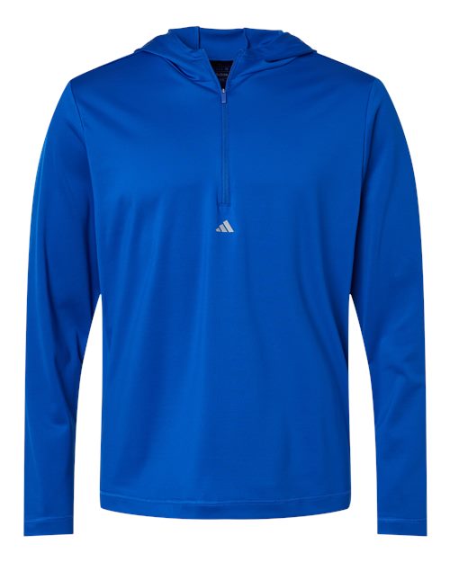 Adidas A596 Men's Lightweight Quarter-Zip Hooded Pullover