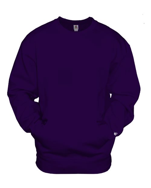 Badger 1252 Unisex Pocket Crewneck Sweatshirt