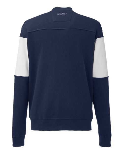Nautica N17928 Unisex Anchor Fleece Colorblocked Bomber Jacket