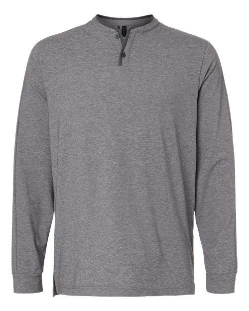 Adidas A597 Men's Henley Long Sleeve T-Shirt