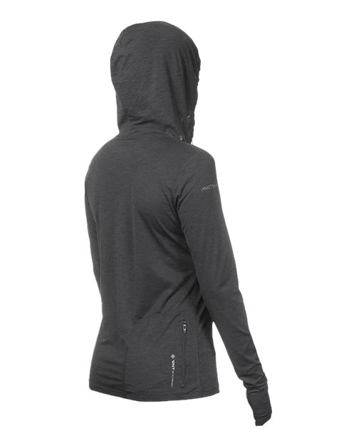 ANETIK WSBRZH0 Women's Breeze Tech Hooded Long Sleeve T-Shirt