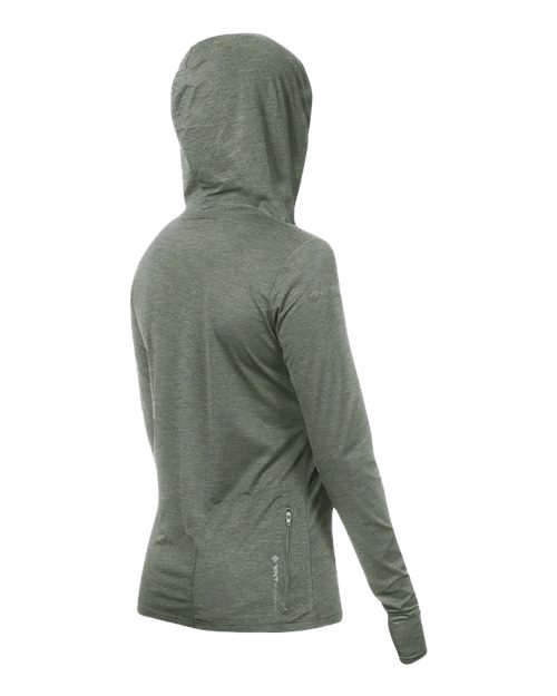 ANETIK WSBRZH0 Women's Breeze Tech Hooded Long Sleeve T-Shirt