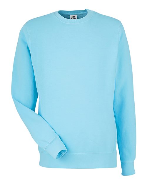 J. America 8731 Unisex Pigment-Dyed Fleece Crewneck Sweatshirt