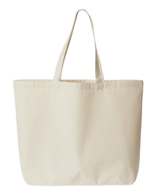 OAD OAD108R Jumbo Recycled Midweight Gusseted Canvas Tote