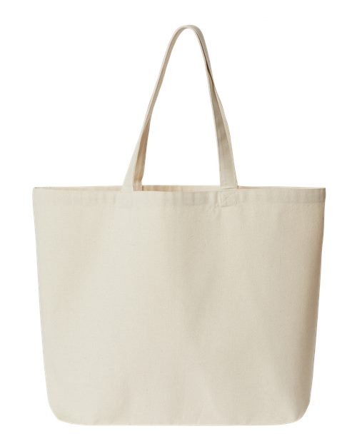 OAD OAD108R Jumbo Recycled Midweight Gusseted Canvas Tote