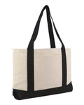 Liberty Bags 8862 Large Zippered Cotton Canvas Tote