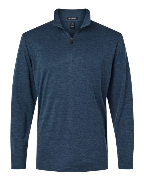 AllPro 4HM700 Men's Pro-Lock Performance Mélange Quarter-Zip Pullover