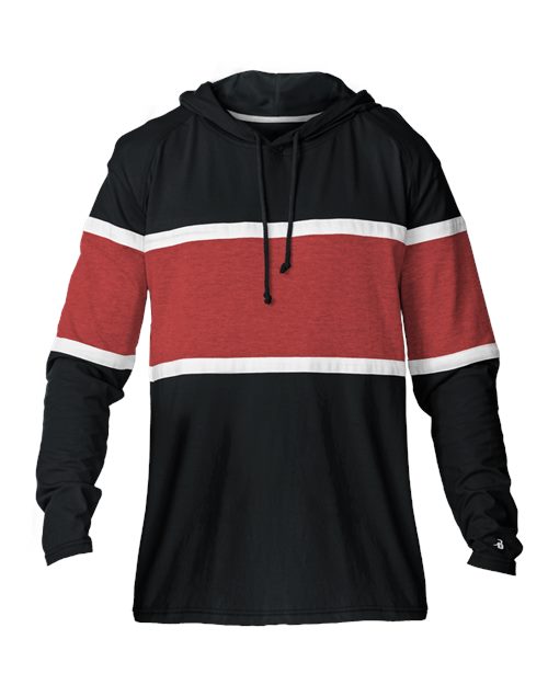 Badger 4981 Unisex United Hooded Long Sleeve T-Shirt