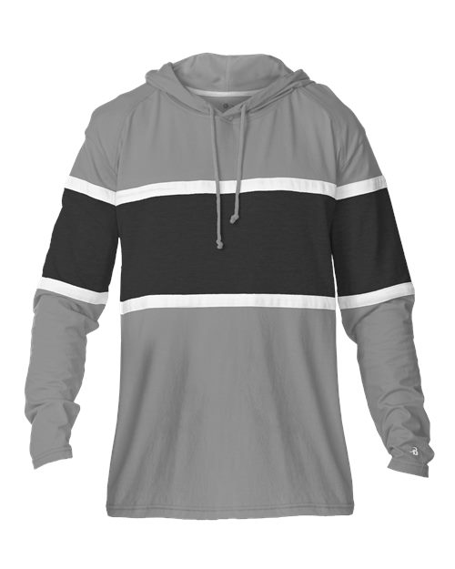 Badger 4981 Unisex United Hooded Long Sleeve T-Shirt