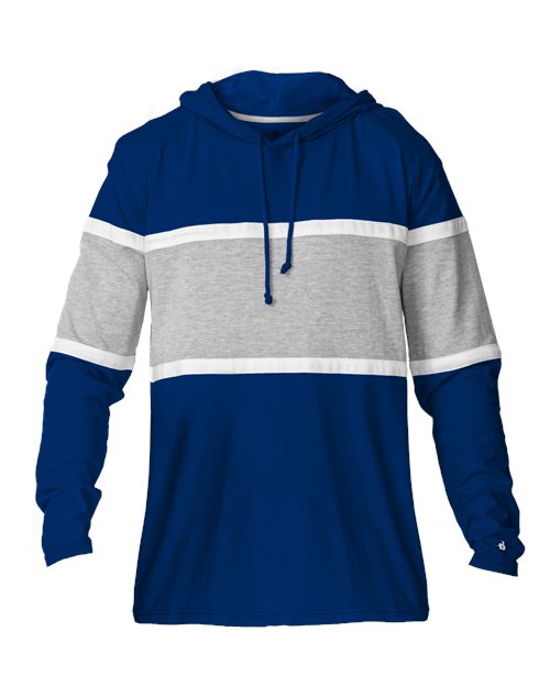 Badger 4981 Unisex United Hooded Long Sleeve T-Shirt