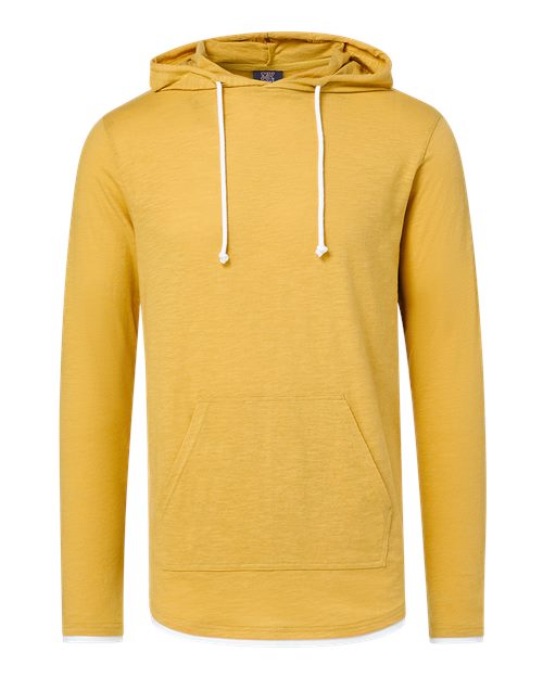 MV Sport 24401 Unisex Miles Slub Hooded Long Sleeve T-Shirt