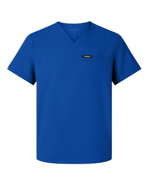 Jaanuu M10002 Men's Platt 3-Pocket Scrub V-Neck Top