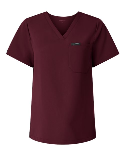 Jaanuu W10001 Women's Rhena Essential 1-Pocket Scrub V-Neck Top