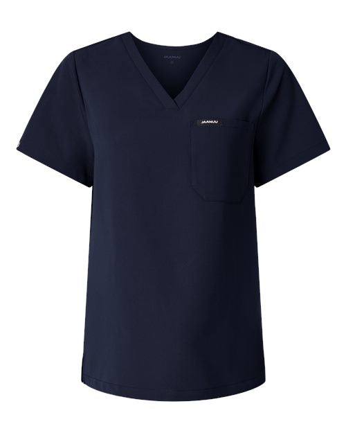 Jaanuu W10001 Women's Rhena Essential 1-Pocket Scrub V-Neck Top