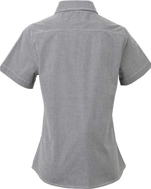 Artisan Collection by Reprime RP321 Women's Microcheck Gingham Short Sleeve Cotton Dress Shirt