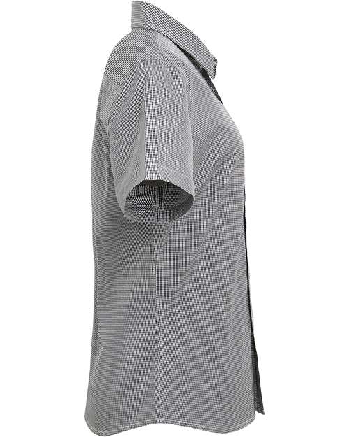 Artisan Collection by Reprime RP321 Women's Microcheck Gingham Short Sleeve Cotton Dress Shirt