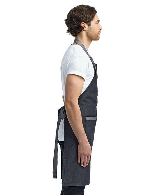 Artisan Collection by Reprime RP127 Domain Contrast Denim Bib Apron