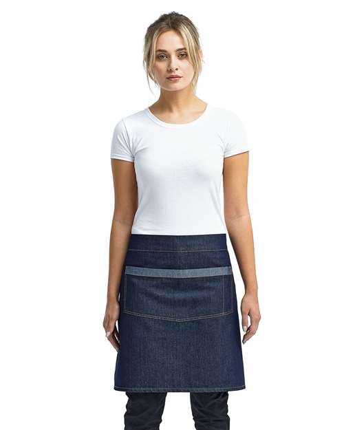 Artisan Collection by Reprime RP128 Domain Contrast Denim Waist Apron
