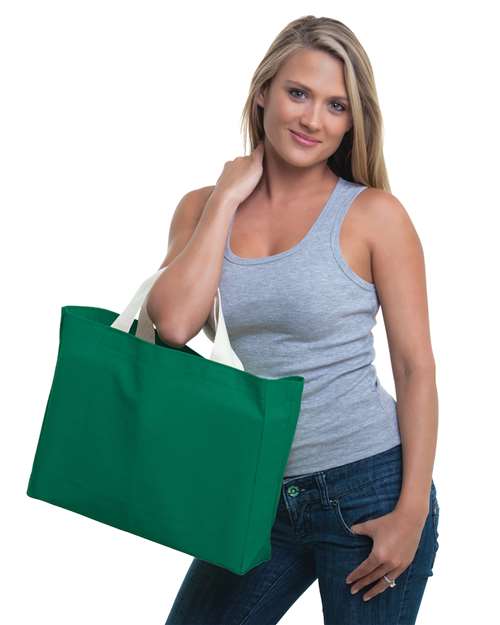 Bayside BA750 USA-Made Canvas Medium Gusset Tote Bag